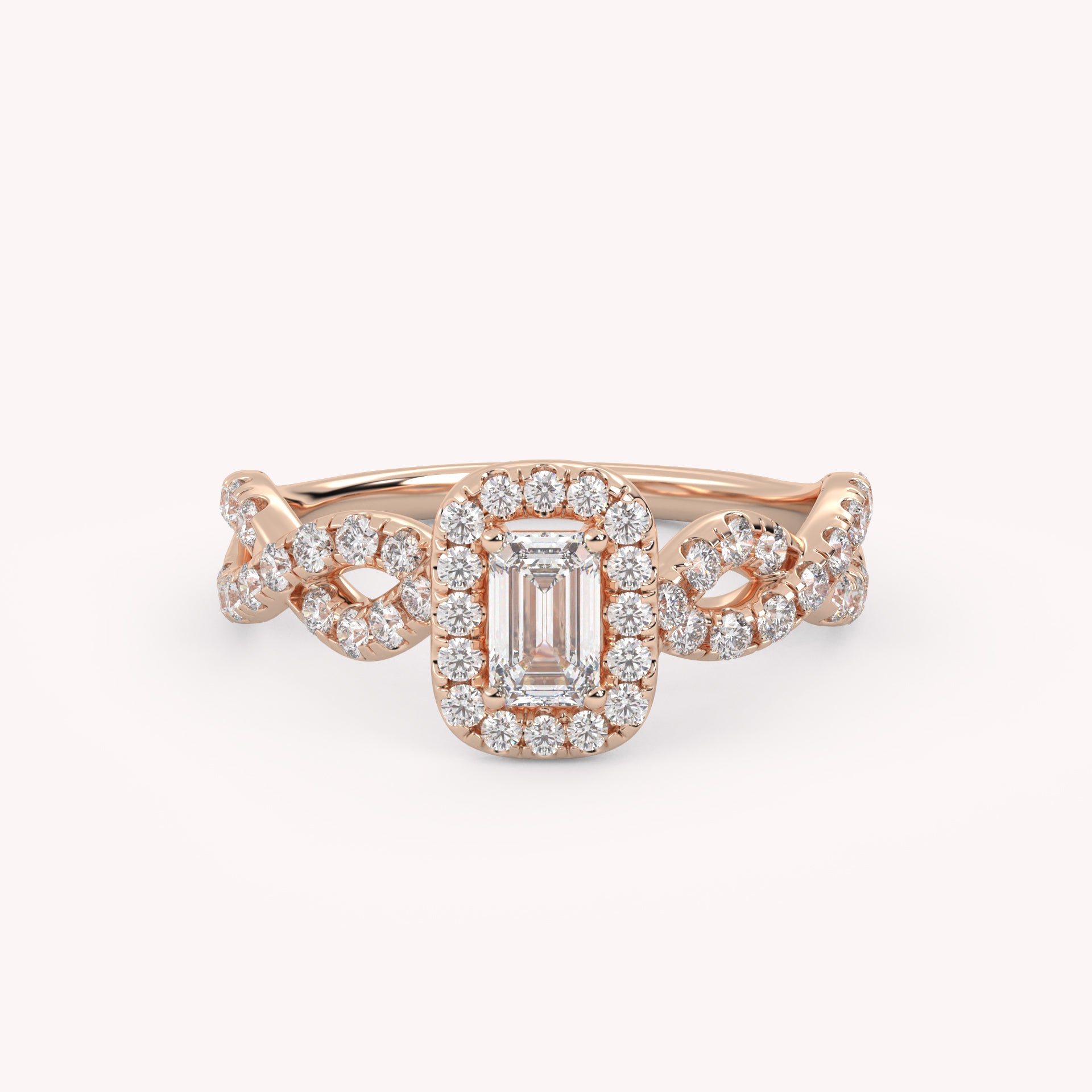 IGI Certified Emerald Diamond Engagement Ring