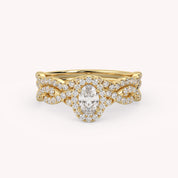 IGI 0.75 Carat Lab Diamond Infinity Halo Bridal Set Ring