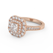 IGI Certified Princess and Round Cut Lab Grown Diamond Ring