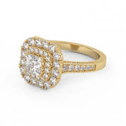 IGI Certified Princess and Round Cut Lab Grown Diamond Ring