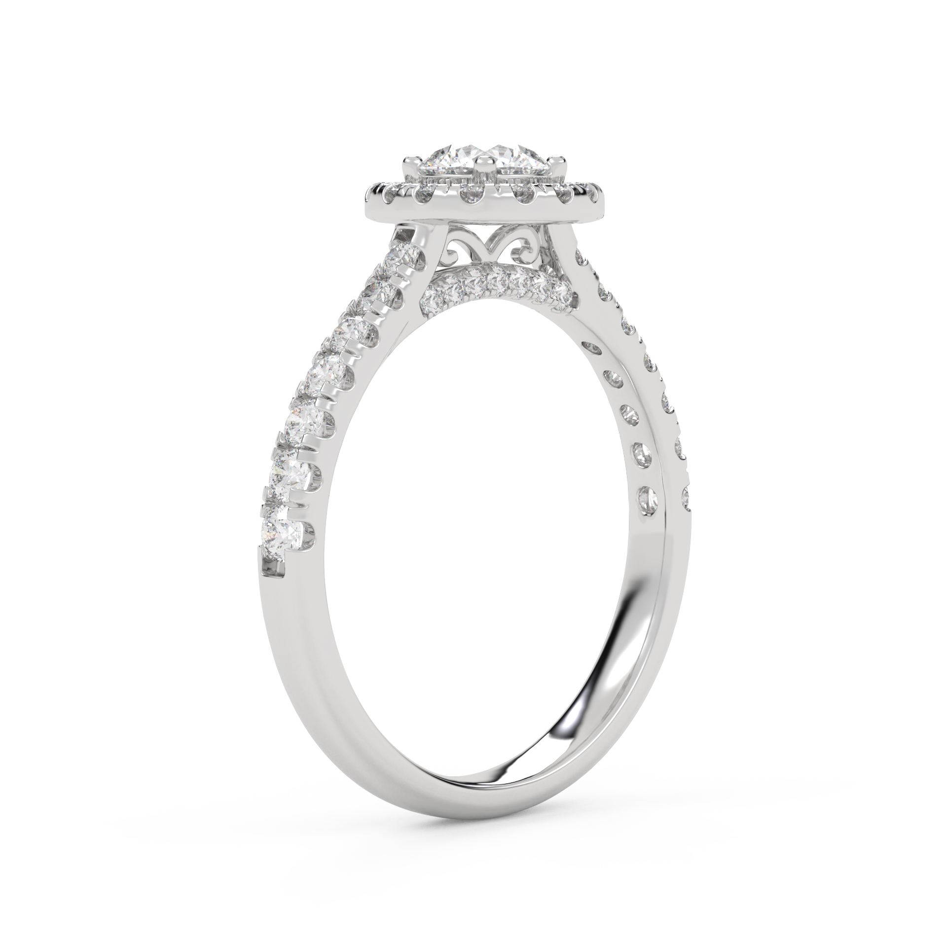 IGI Certified Round Shape 1.00 Carat Lab Grown Diamond Engagement Ring
