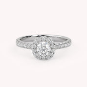 IGI Certified Round Shape 1.00 Carat Lab Grown Diamond Engagement Ring
