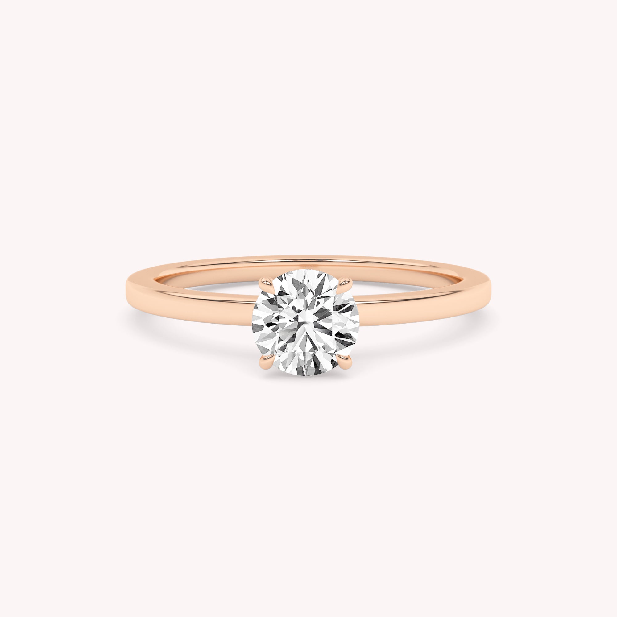 Lucas Petite Lab Grown Diamond Solitaire Engagement Ring