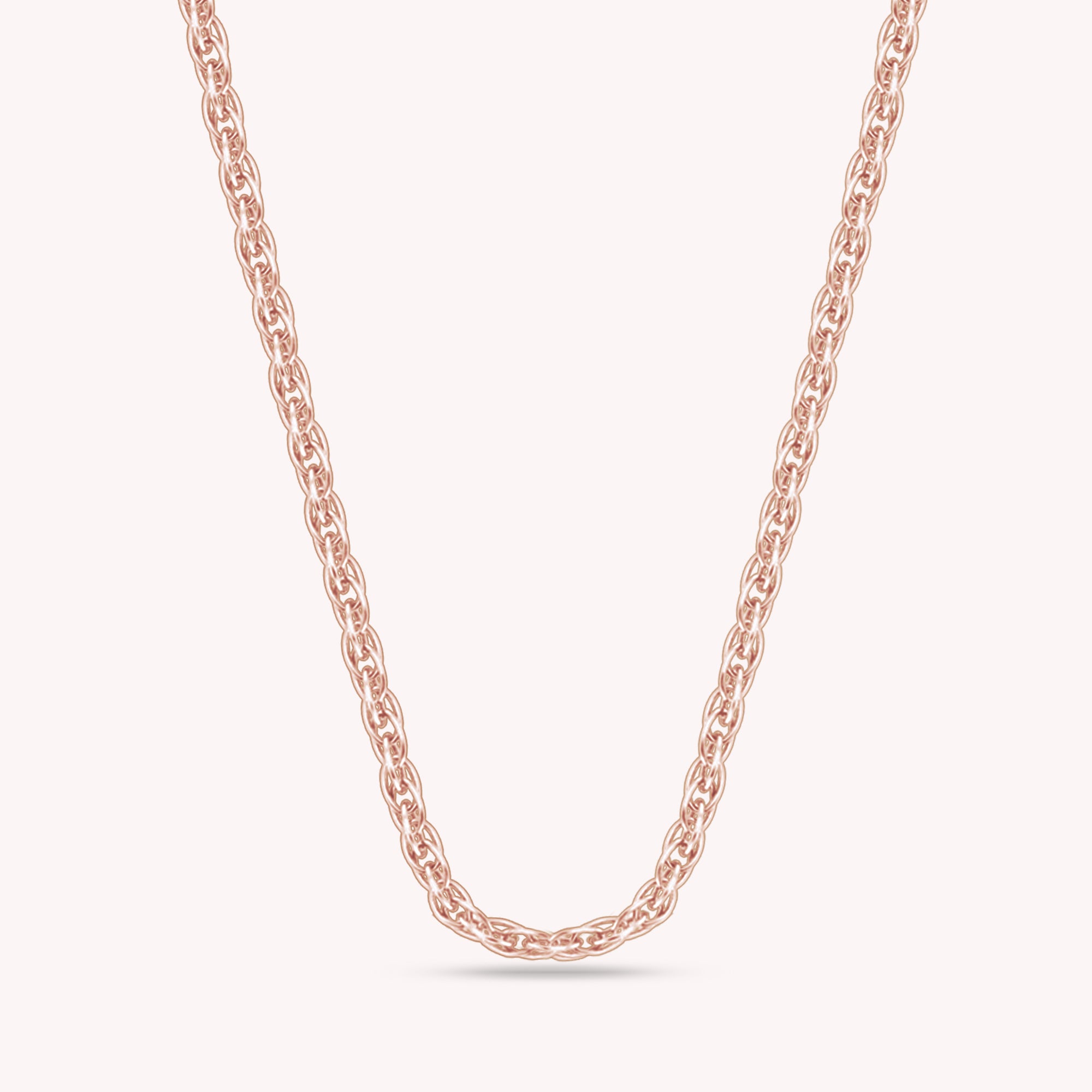 Twisted Braided 18 Inch Rope Chain with Spring-Ring Clasp