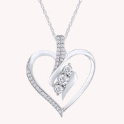 Sparkling Heart Pendant Moissanite Necklace