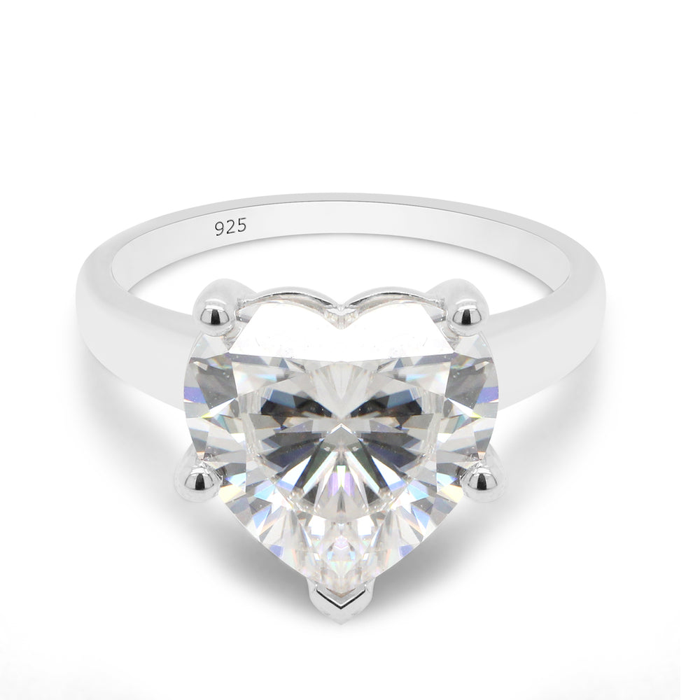 
                      
                        3.17 Carat Heart Shape Lab Created Moissanite Diamond Solitaire Promise Ring In 925 Sterling Silver
                      
                    