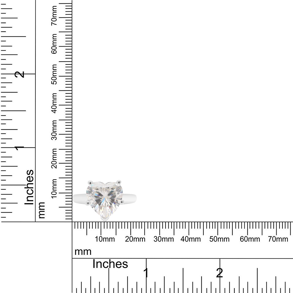 
                      
                        3.17 Carat Heart Shape Lab Created Moissanite Diamond Solitaire Promise Ring In 925 Sterling Silver
                      
                    