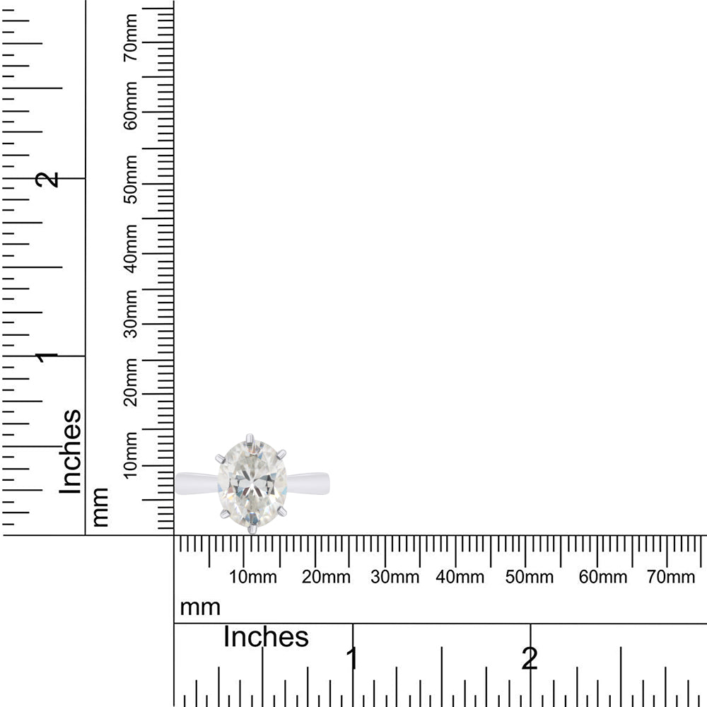 
                      
                        2.40 Carat Oval Cut Lab Created Moissanite Diamond Solitaire Engagement Ring In 925 Sterling Silver
                      
                    