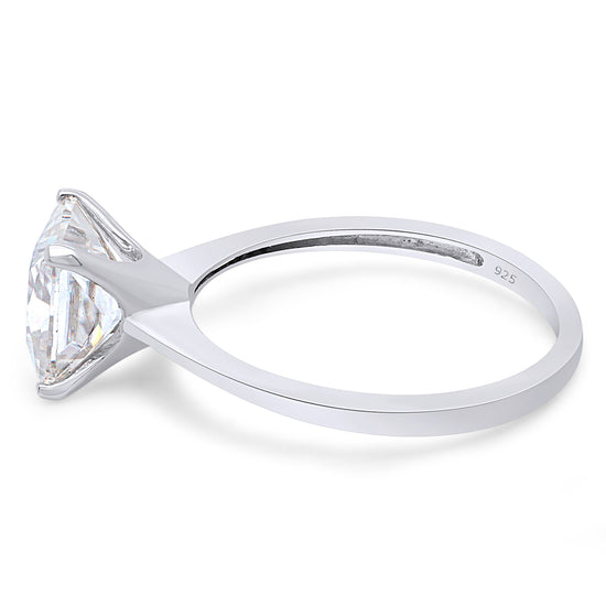 7MM Princess Cut Lab Created Moissanite Diamond Solitaire Engagement Ring In 925 Sterling Silver (1.80 Cttw)