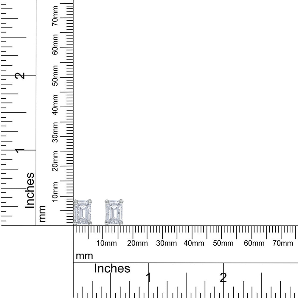 
                      
                        1 Carat Emerald Shape IGI Certified Lab Grown Diamond Solitaire Stud Earring For Women In 925 Sterling Silver Or 10K Or 14K Solid Gold Jewelry
                      
                    