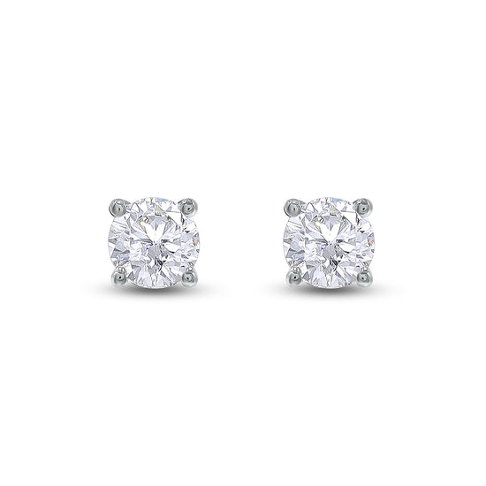 1 Carat Round Cut IGI Certified Lab Grown Diamond Push Back Solitaire Stud Earring For Women In 925 Sterling Silver Or 10K Or 14K Solid Gold Jewelry