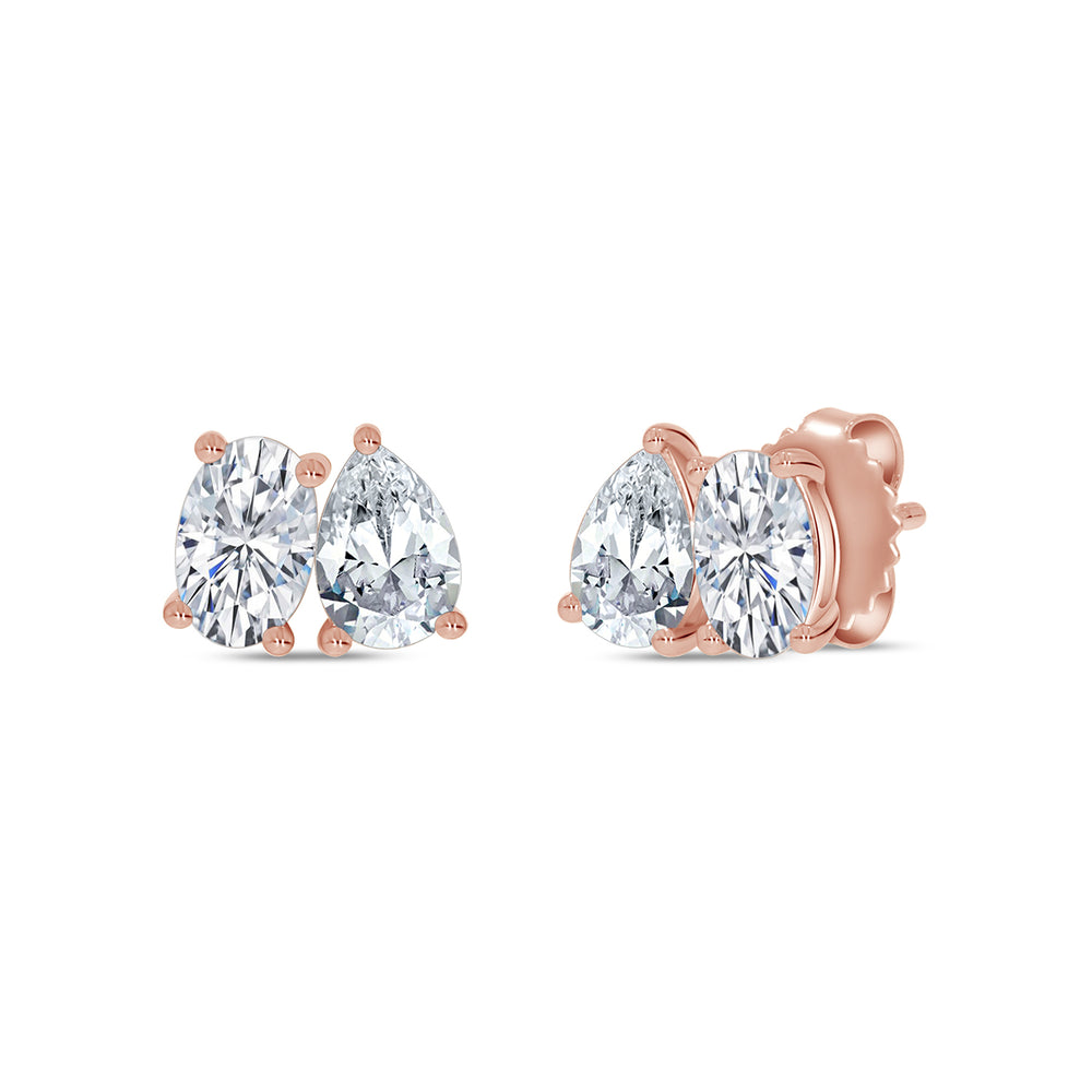 
                      
                        Oval And Pear Shape IGI Certified Lab Grown Diamond Toi Et Moi Stud Earring For Women In 10K Or 14K Solid Gold Jewelry
                      
                    