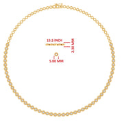 Lab Created Moissanite 5MM Width Tennis Choker Necklace