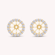 Halo Women's Earring Jackets for 8.50MM Round Shape Studs with Lab Grown Diamond Ear Jackets
