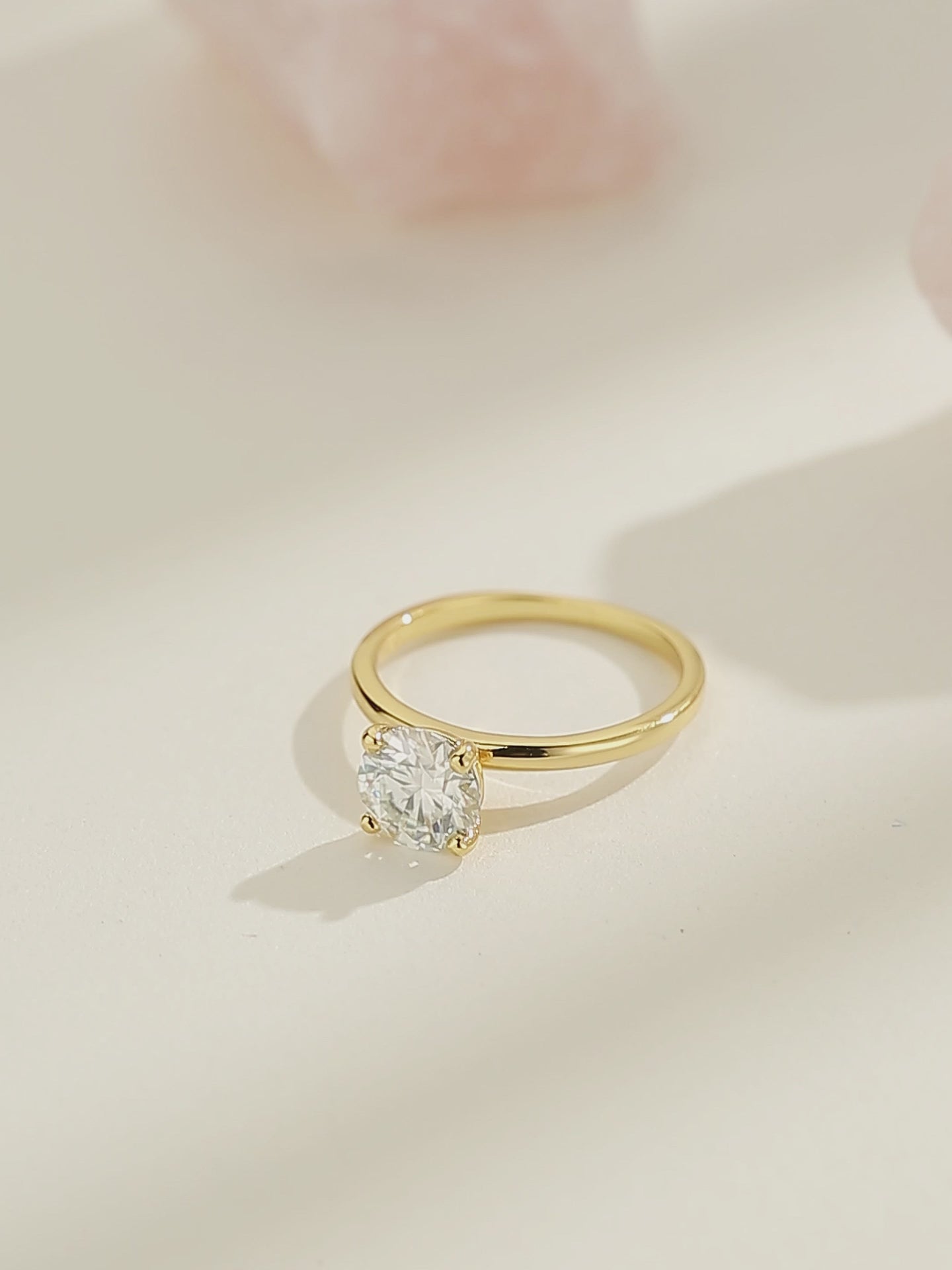 Solitaire Moissanite Diamond Ring