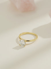 Solitaire Moissanite Diamond Ring