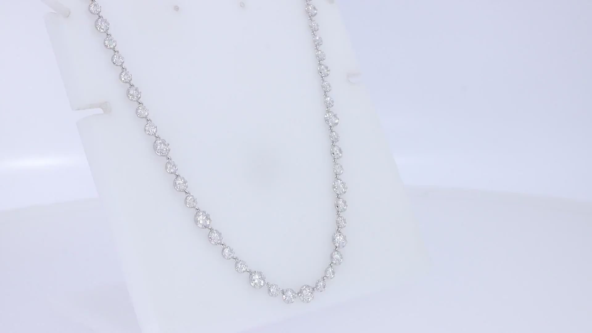 Tennis Choker Chain Necklaces In Lab Created Moissanite