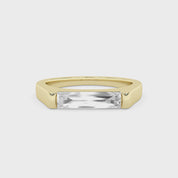 Snow Sleek Stackable Statement Ring