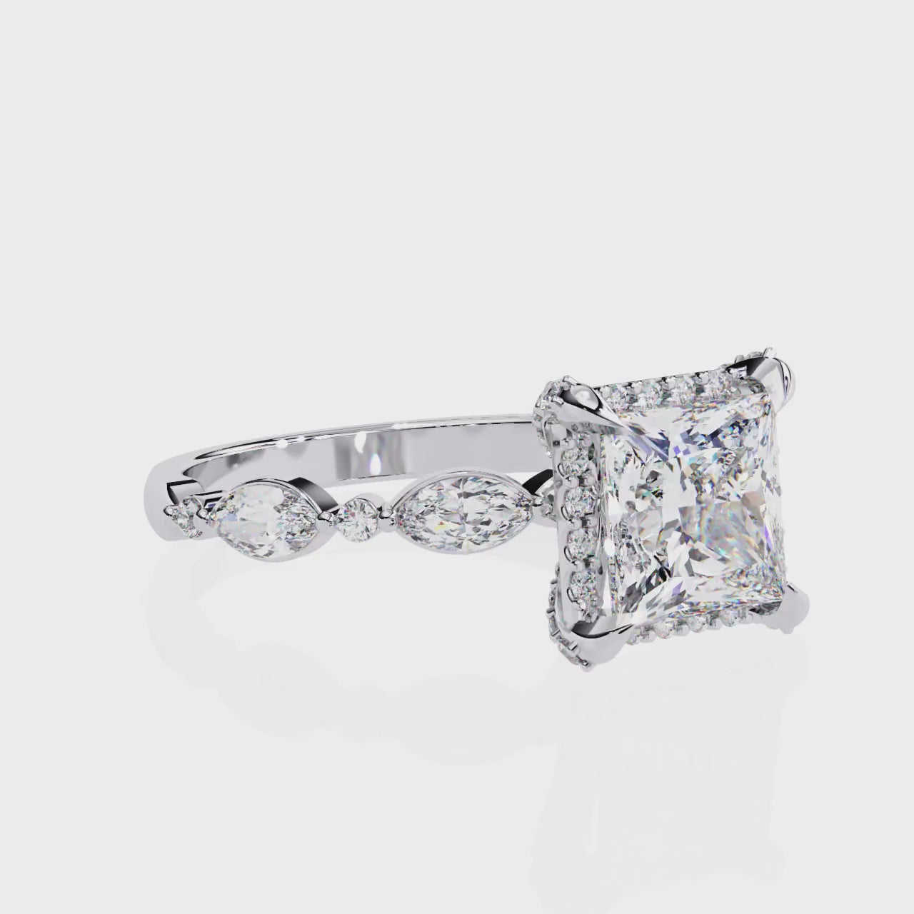 Yoana Modern Halo Lab Grown Diamond Engagement Ring