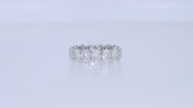 Full Eternity Oval Shape Ring In Lab Created Moissanite