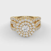 IGI Round Lab Diamond Bridal Set Ring