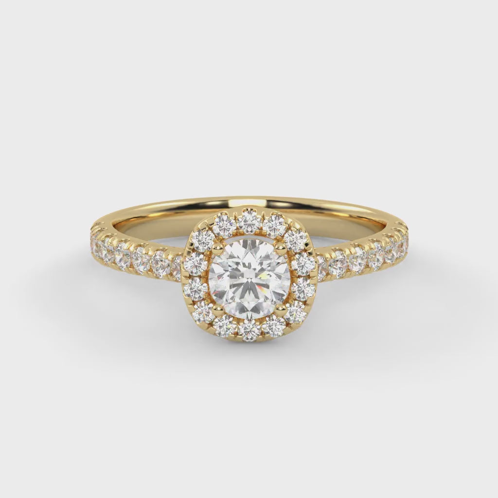 IGI Certified Round Shape 1.00 Carat Lab Grown Diamond Engagement Ring