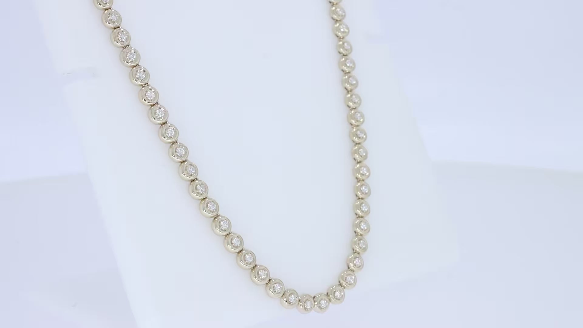 5MM Width Tennis Choker Necklace In Solid Gold