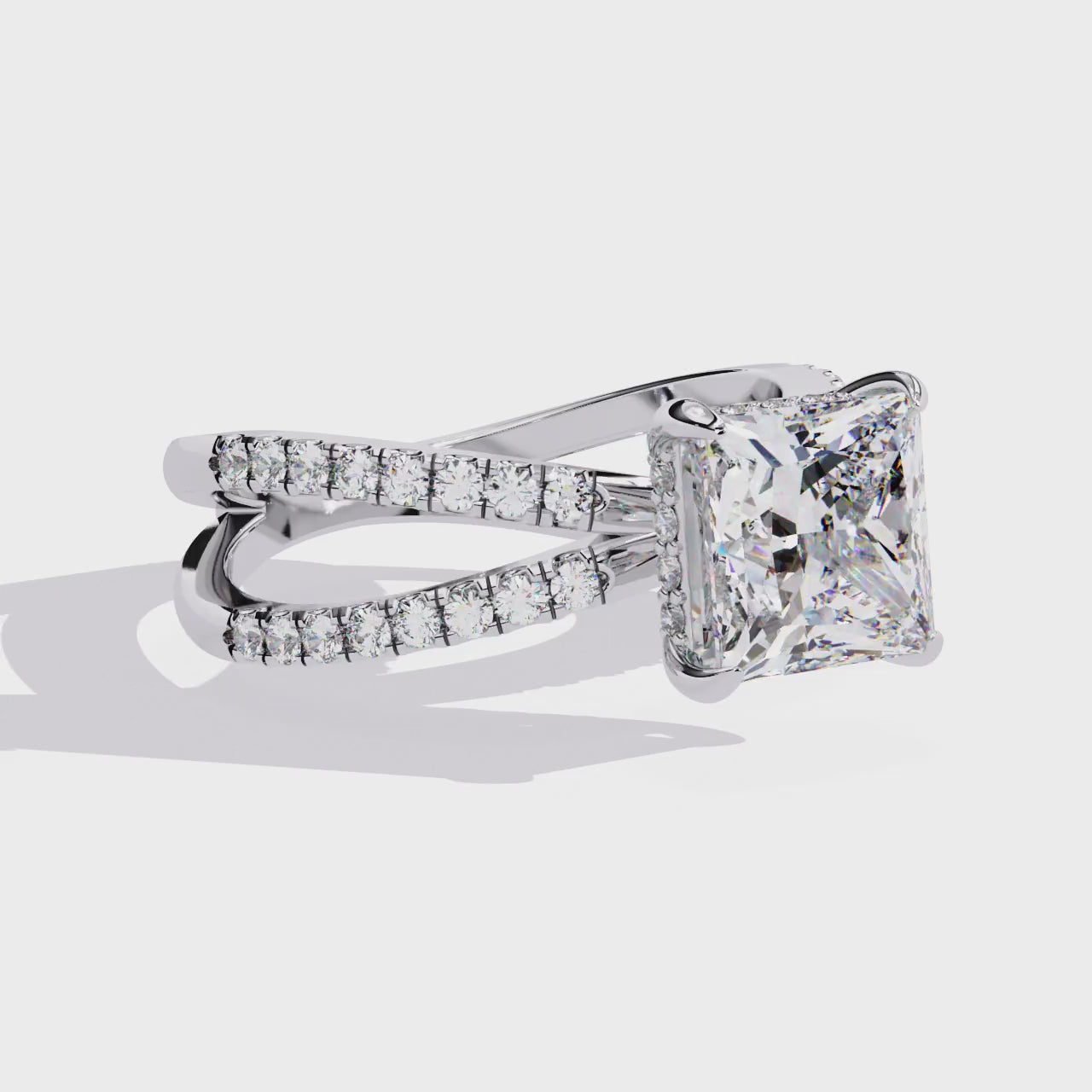 Danielle Hidden Halo Solitaire Lab Grown Diamond Engagement Ring