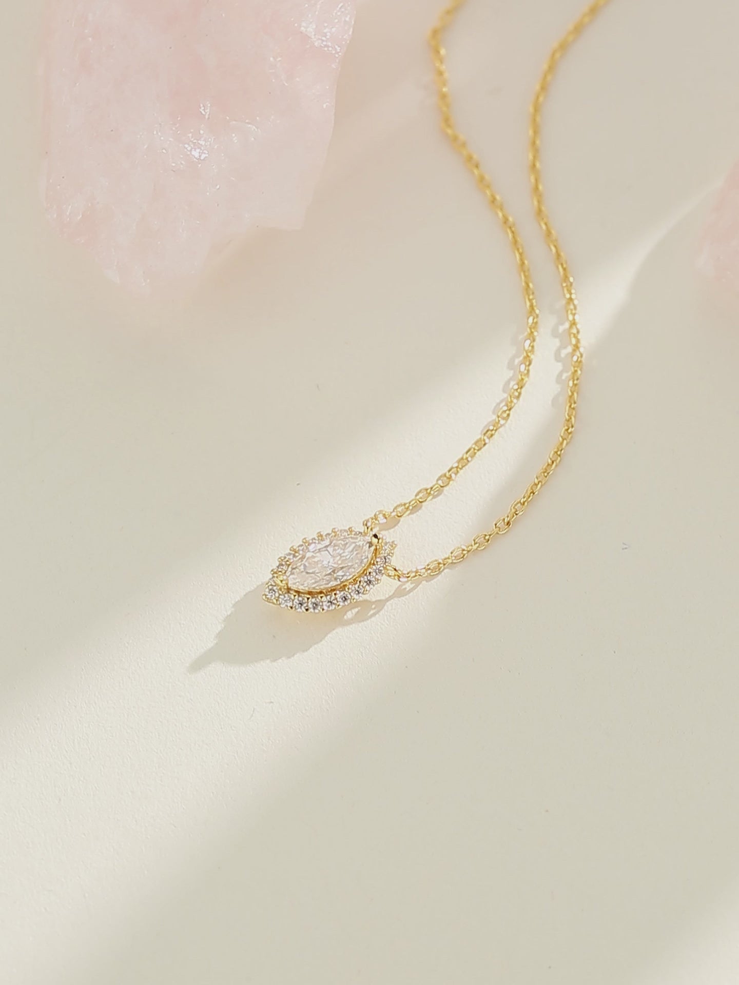 Marquise Moissanite Diamond Necklace