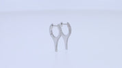 Dagger Drop Hoop Earring In Lab Grown Diamond (Height 19.50 MM & Width 10.90 MM)