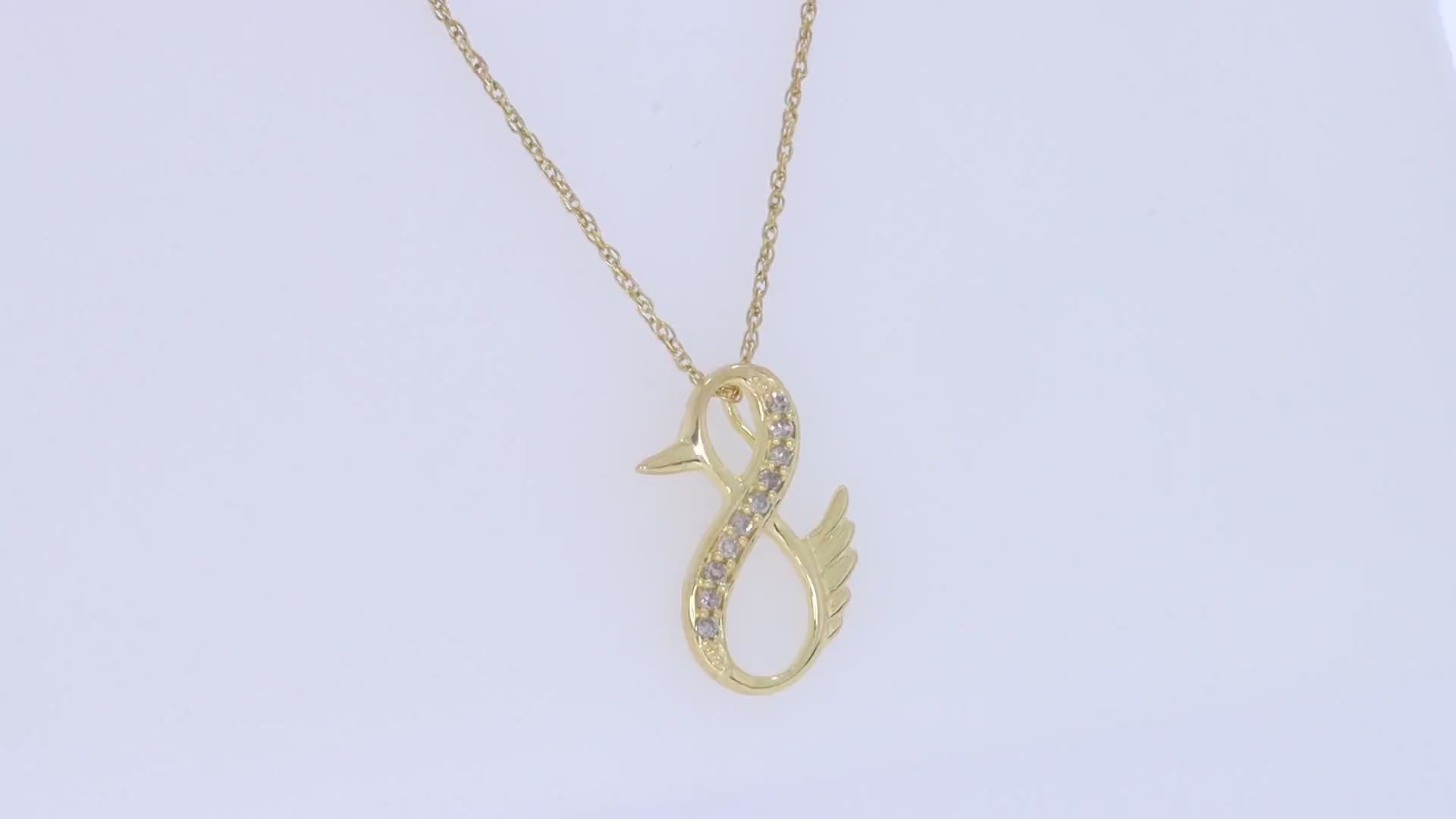 Duck Infinity Pendant Necklace