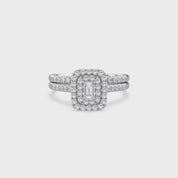 Double Halo Bridal Set Lab Grown Diamond Ring