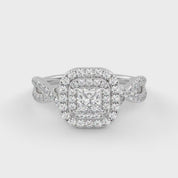 IGI Certified Princess and Round 1.00 Carat Lab Grown Diamond Engagement Ring