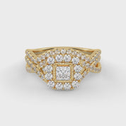 IGI Certified Infinity Halo Bridal Set Ring