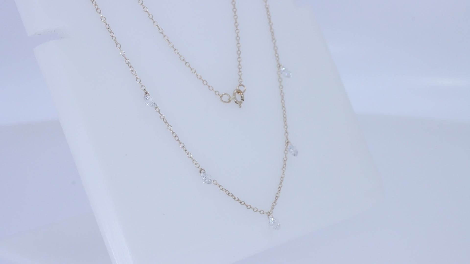 Five Stone Lab Grown Diamond Station Necklace