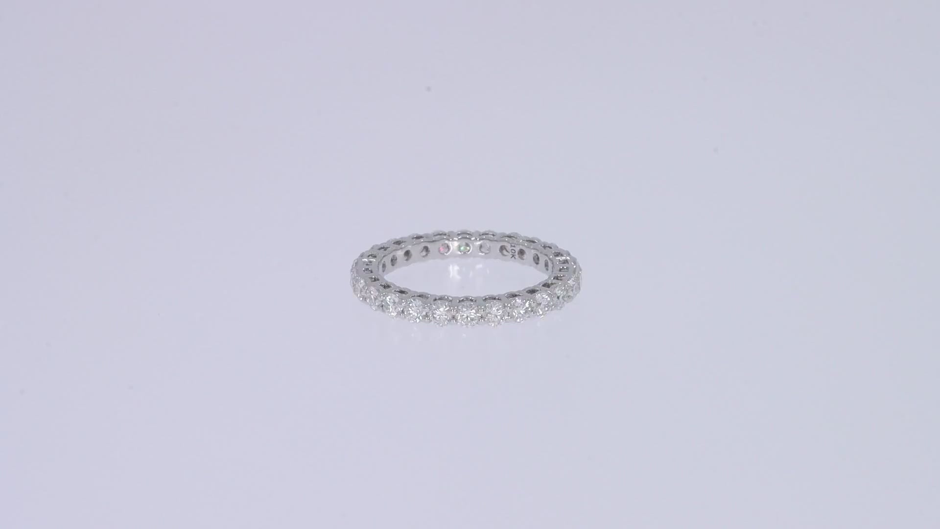 2.5MM Lab Created Moissanite Eternity Ring Band