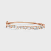 Tennis Bangle Bracelet Multi Shape In Lab Created Moissanite