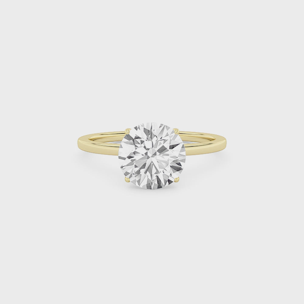 Lucas Petite Lab Grown Diamond Solitaire Engagement Ring