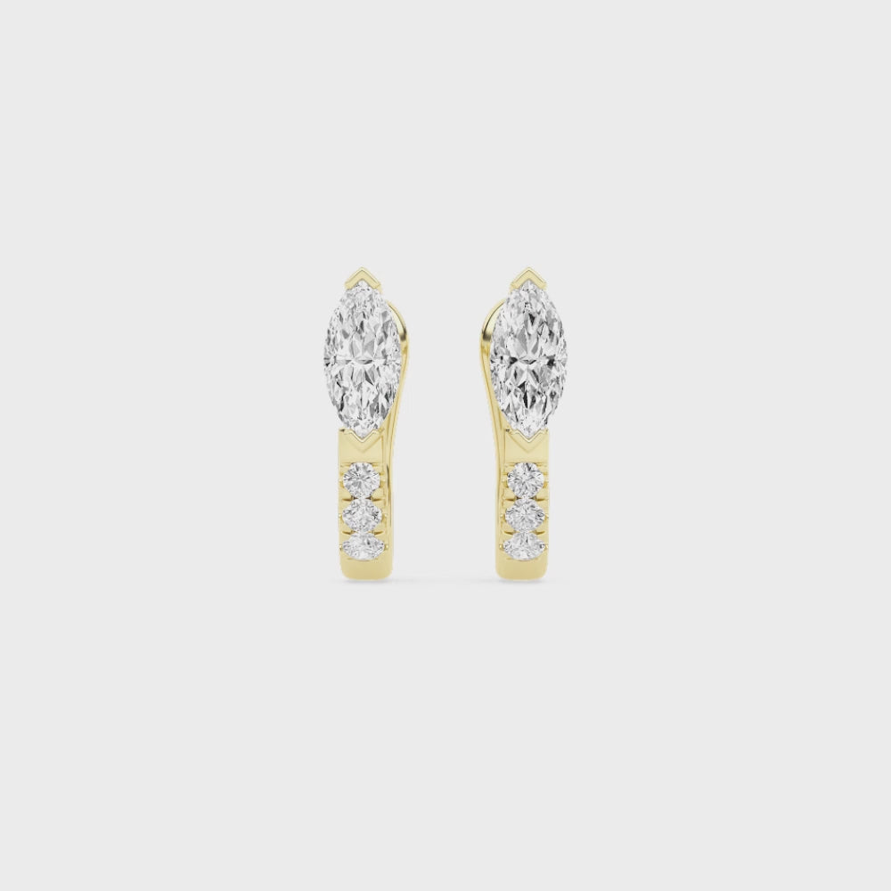 Maria Pave Hoop Earrings