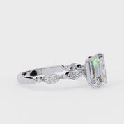 Emerald Cut Solitaire Lab Grown Diamond Engagement Ring