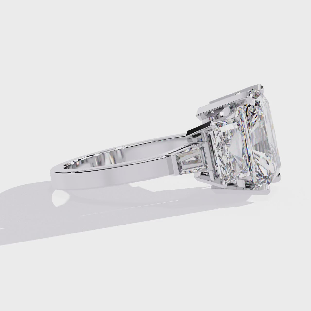 Esmarie Five Stone Radiant Cut Lab Grown Diamond Engagement Ring