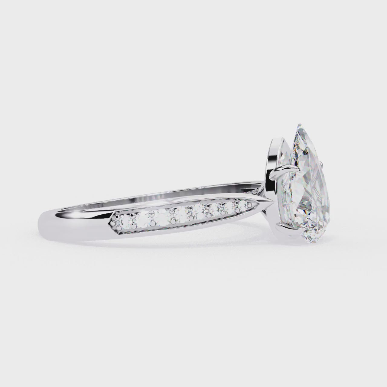 Polly Pear Cut Stackable Lab Grown Diamond Engagement Ring