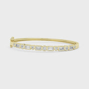 Tennis Bangle Bracelet Multi Shape In Lab Created Moissanite