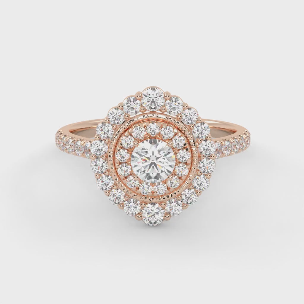 IGI Certified Round Lab Diamond Ring