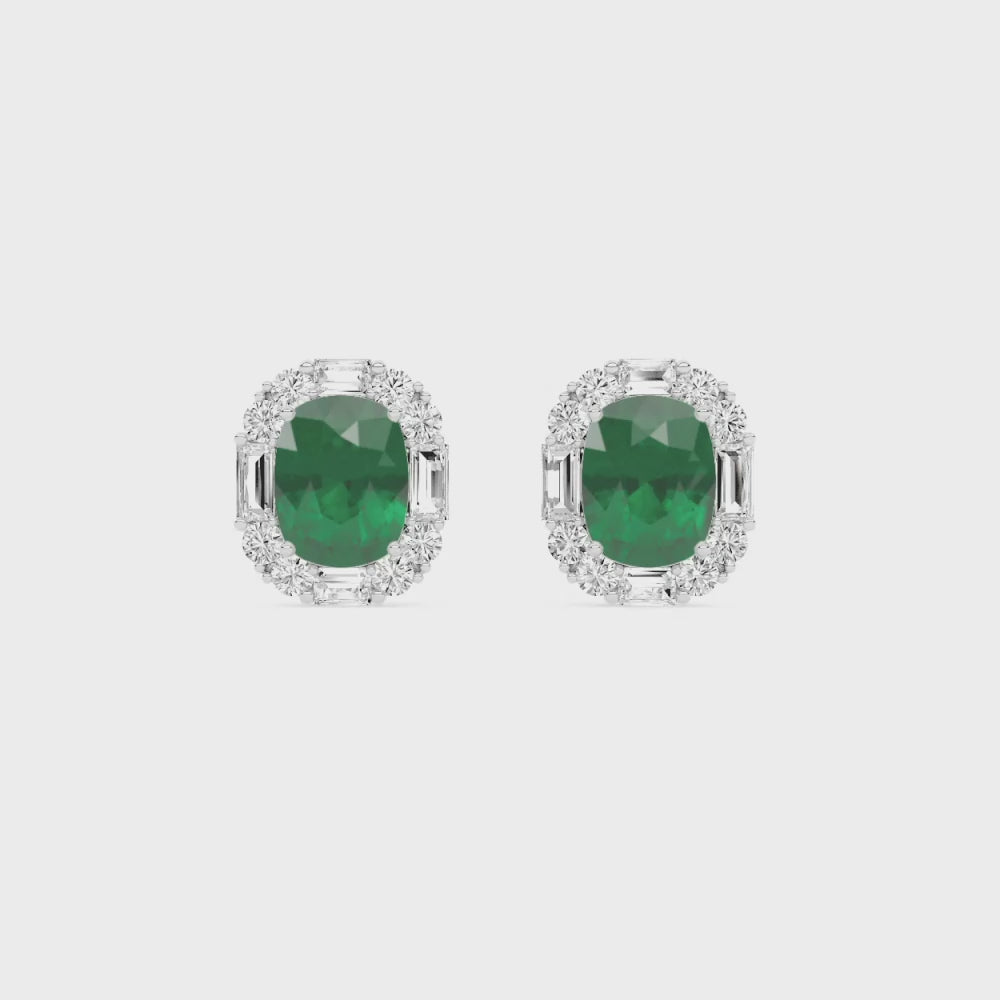 Nora Emerald Stud Earrings