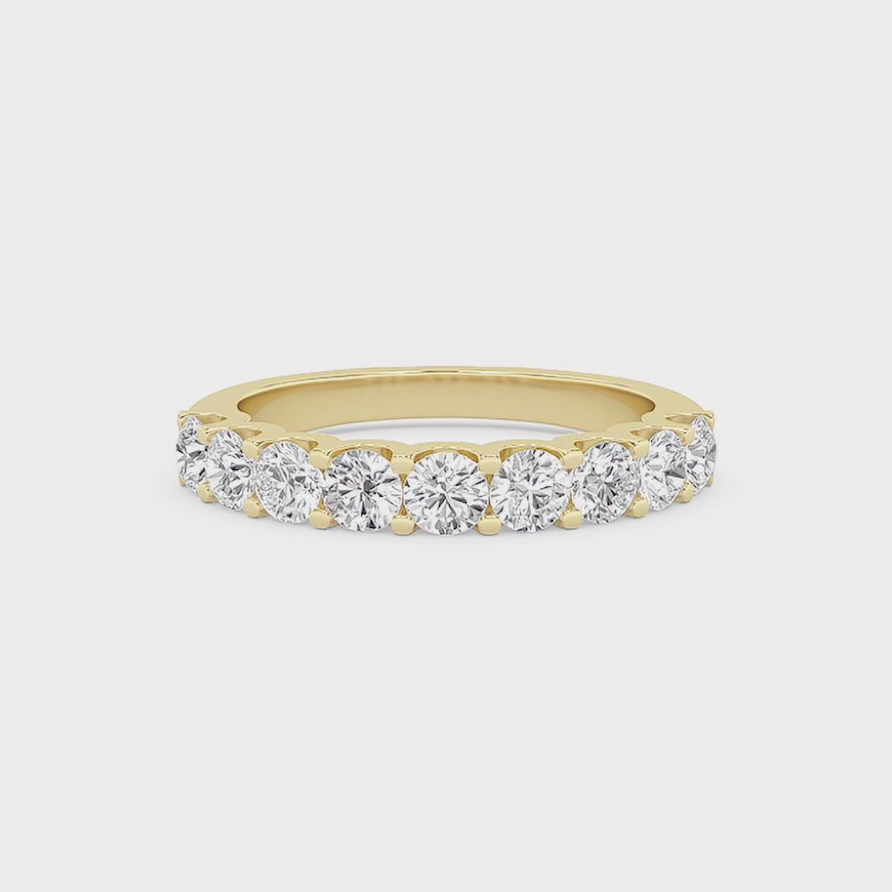 Romy Round Diamond Cut Anniversary Ring