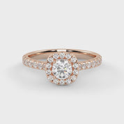 IGI Certified Round Shape 1.00 Carat Lab Grown Diamond Engagement Ring