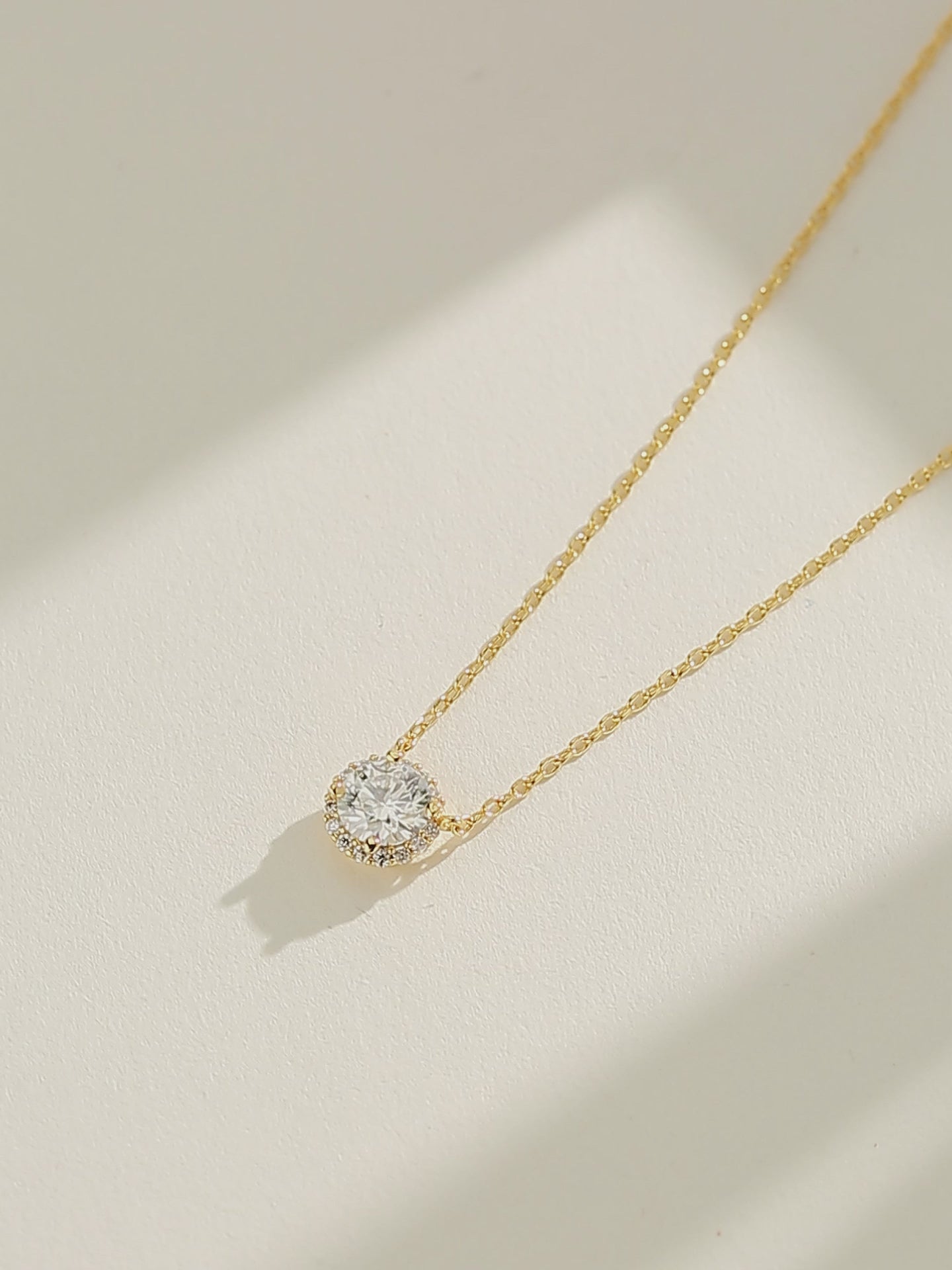 Round Moissanite Diamond Necklace