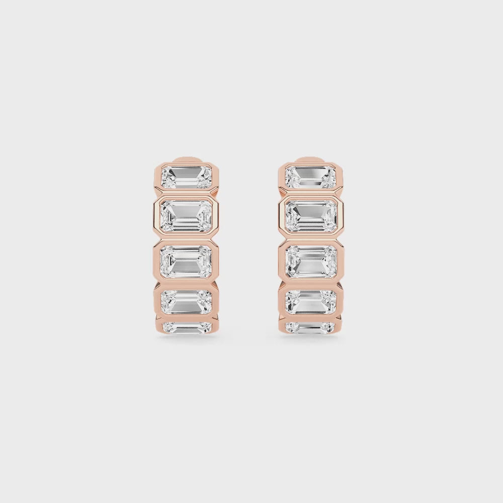 Mika Cluster Hoop Earrings