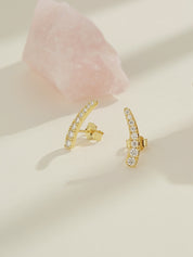 Ear Climber Stud Earrings